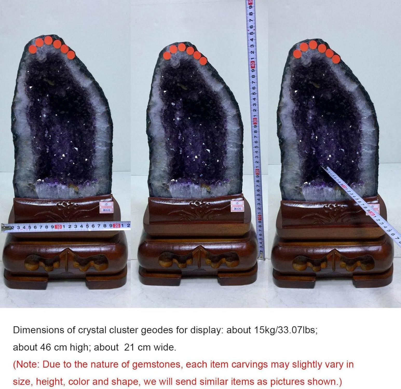 DECORN Große Amethyst-Geode für Reiki & Meditation, 33lbs