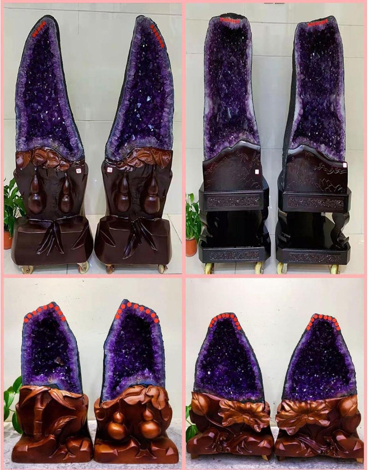 Große Amethyst-Naturkristall-Cluster, Echte Amethyst-Geoden-Heilsteine 33lbs
