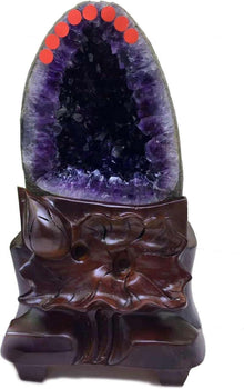 Große Amethyst-Geode Naturkristall Cluster Heilsteine Reiki 11lbs