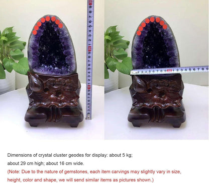 Große Amethyst-Geode Naturkristall Cluster 11lbs für Reiki