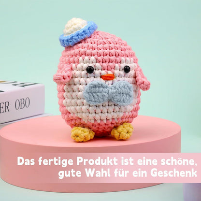 4 Stück Weißes Garn Set Anfänger Häkeln Stricken Zubehör Maschen
