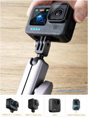 Lammcou Go Pro Motorrad Halterung Aluminium Fahrrad Lenker Halter Dual 360° Kugelkopf