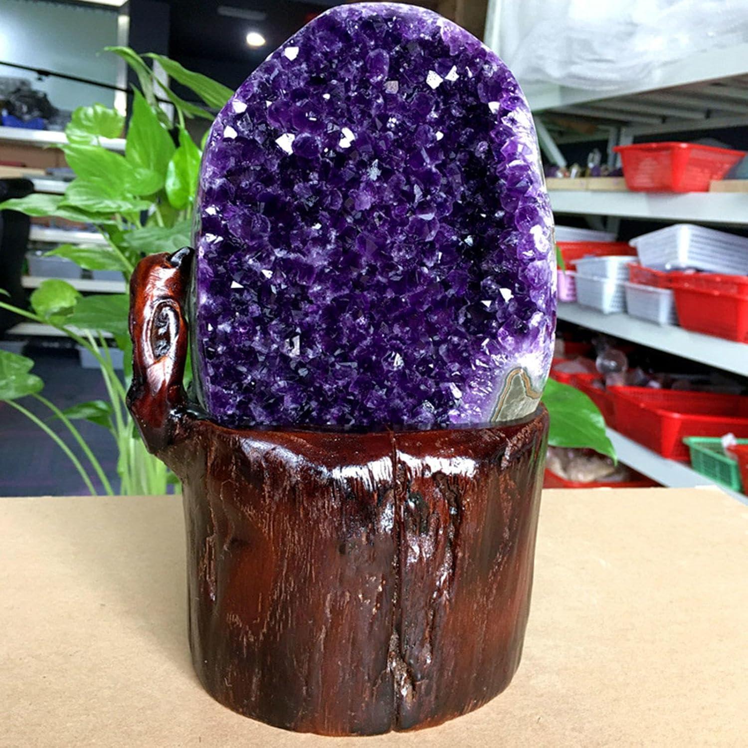 Natürlicher Amethyst-Cluster-Exemplarstein für Heimdekoration und Heilsteine
