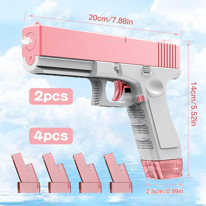 2er Set Mini Wasserpistolen für Kinder, Rosa