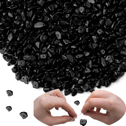 Natürliche Obsidian Perlen 400 Stück DIY Kristall Schmuck