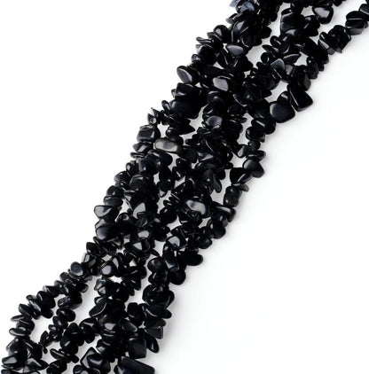 XIANNVXI Obsidian 400 Perlen Kristall Steine für DIY Schmuck