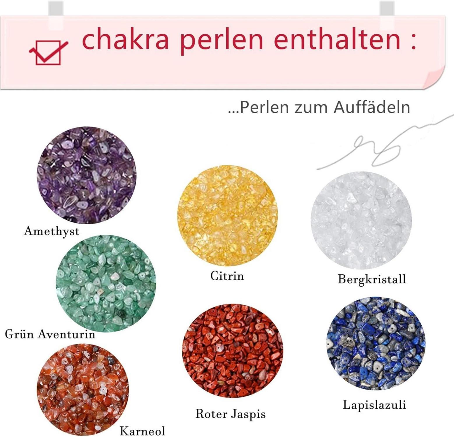 XIANNVXI 7 Chakra Kristalle Perlen Set für DIY Schmuckherstellung