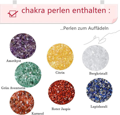 XIANNVXI 7 Chakra Kristalle Perlen Set für DIY Schmuckherstellung