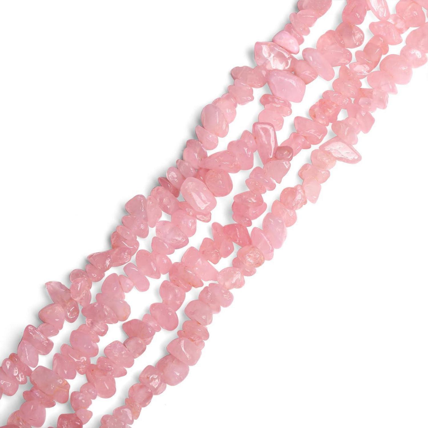 Rosenquarz Perlen Kristalle Stein DIY Schmuck Basteln 5-8mm