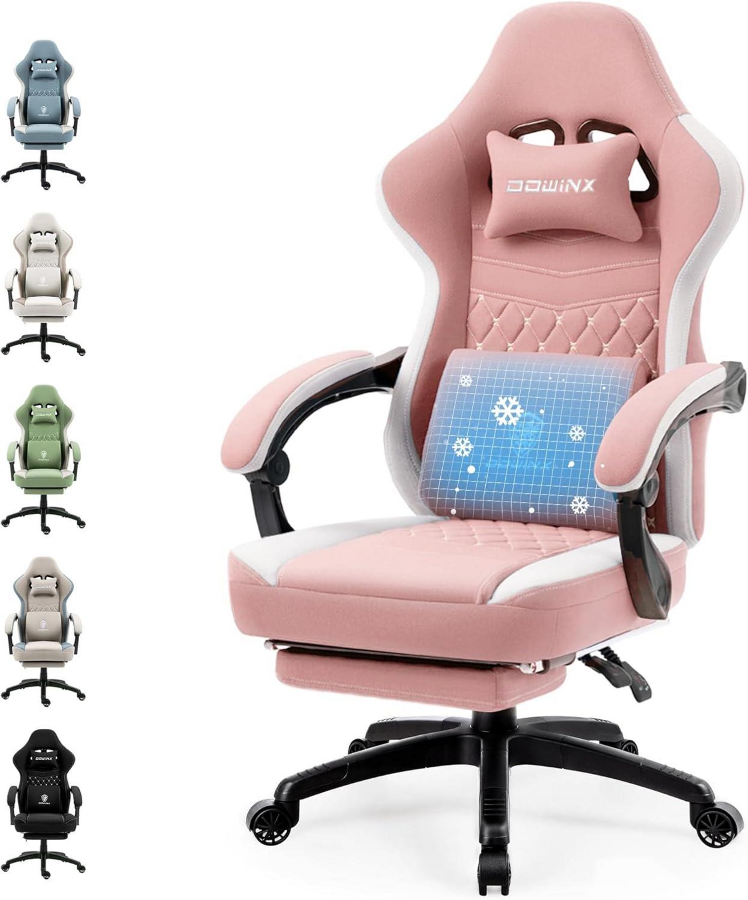 Massagesessel mit Fußstütze und Taschenfederkissen, Racing Gaming