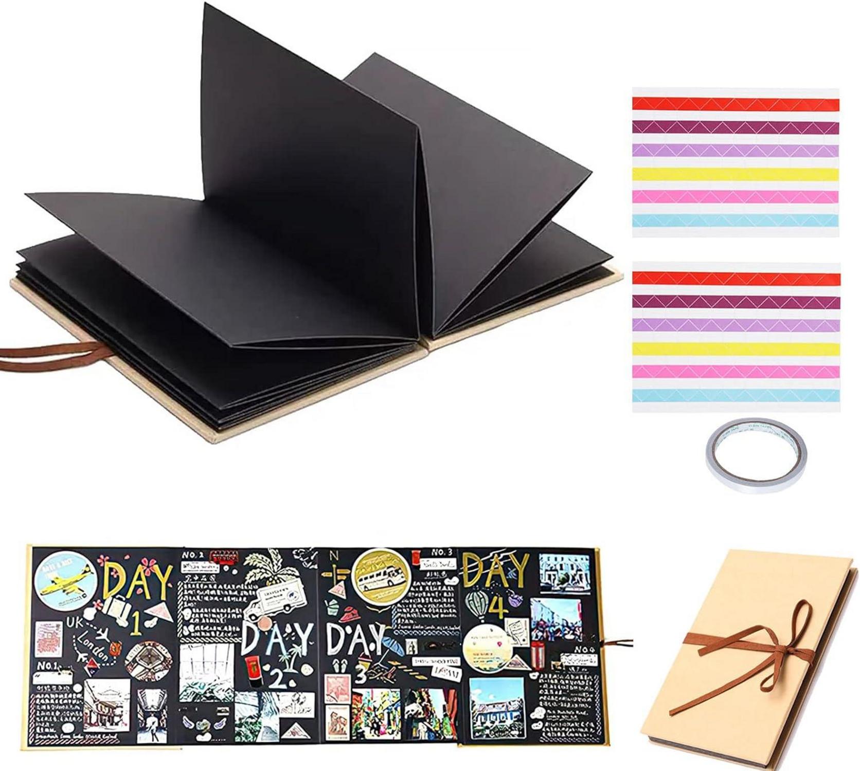 Fotoalbum zum Selbstgestalten 8 inch Schwarzes DIY Scrapbook