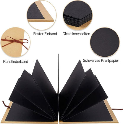 Fotoalbum zum Selbstgestalten 8 inch Schwarzes DIY Scrapbook