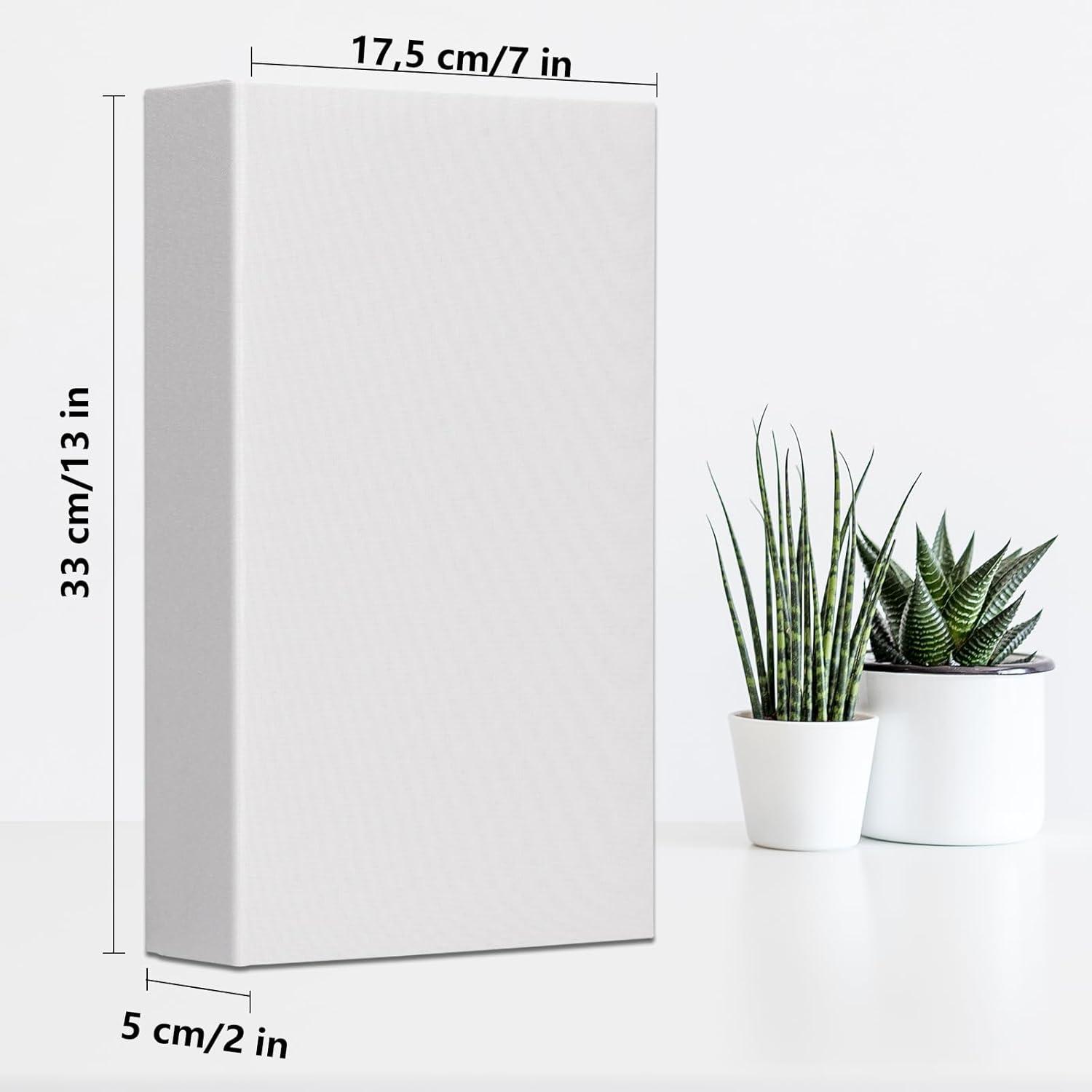 Leinen Einsteck-Fotoalbum 10x15 cm Schwarz 300 Seiten für