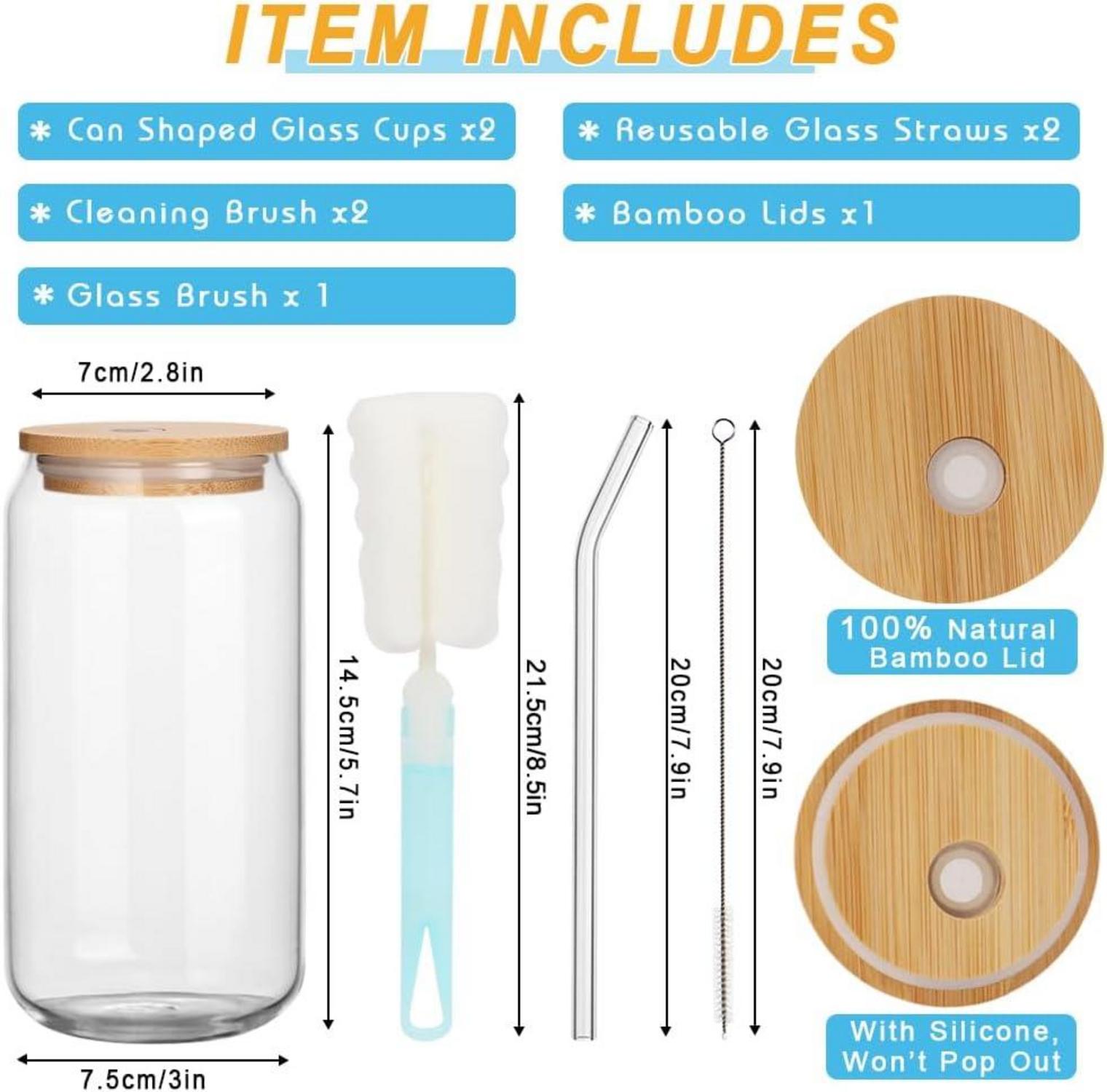 2er Set Cocktailgläser Dosenform mit Deckel und