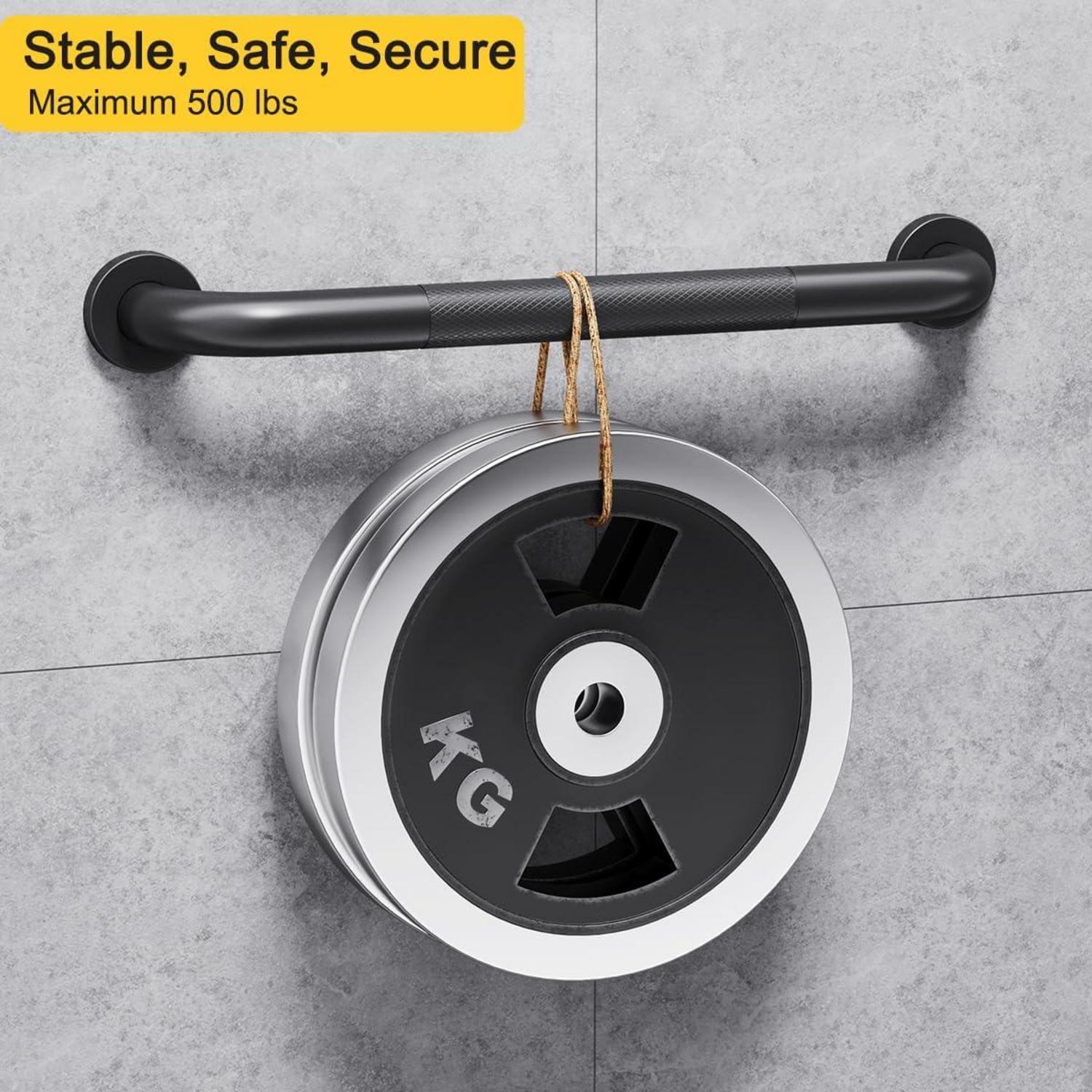 Badewannen und Dusche Haltegriff Edelstahl 41 cm Schwarz