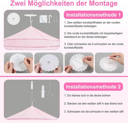 Moskitonetz Bett weiß Doppelbett Einzelbett Betthimmel Reise