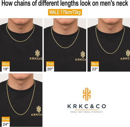 Herren Panzerkette 14K Gold Cuban Link 55.9cm Diamantschliff