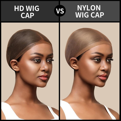 Ultra Dünne Haarnetz Nylon Wig Caps Perückenkappe Set Atmungsaktiv Dunkelbraun