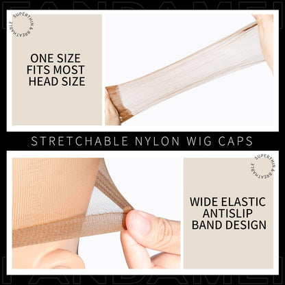 Haarnetz Nylon Ultra Dünne Wig Caps Perücke Kappen Perückenkappe 4