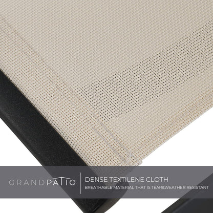 Gartenstuhl Klappbar 2er Aluminium Hochlehner 6-Fach Verstellbare