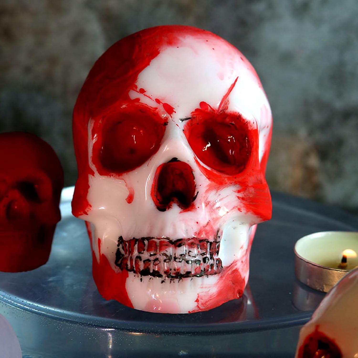 3 Stück Schädel Silikon Kerzenformen Halloween DIY Epoxy Gießform