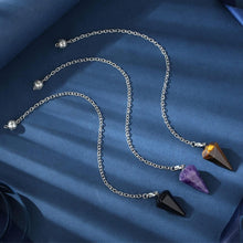 Kristall Pendel Set Amethyst Obsidian Tigerauge 3 Stück