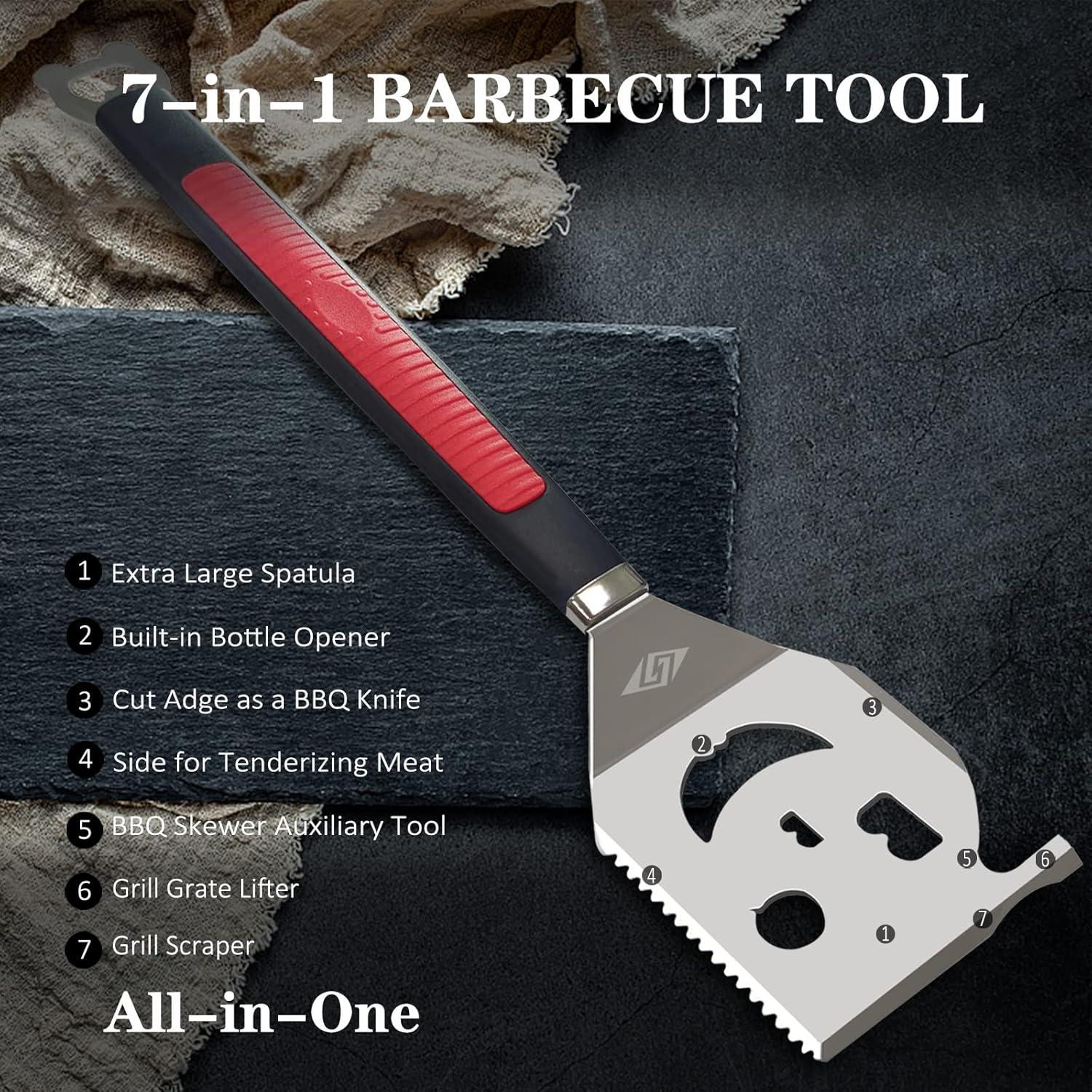 Grillspatel 7-in-1 Multifunktion Grillzubehör Männer