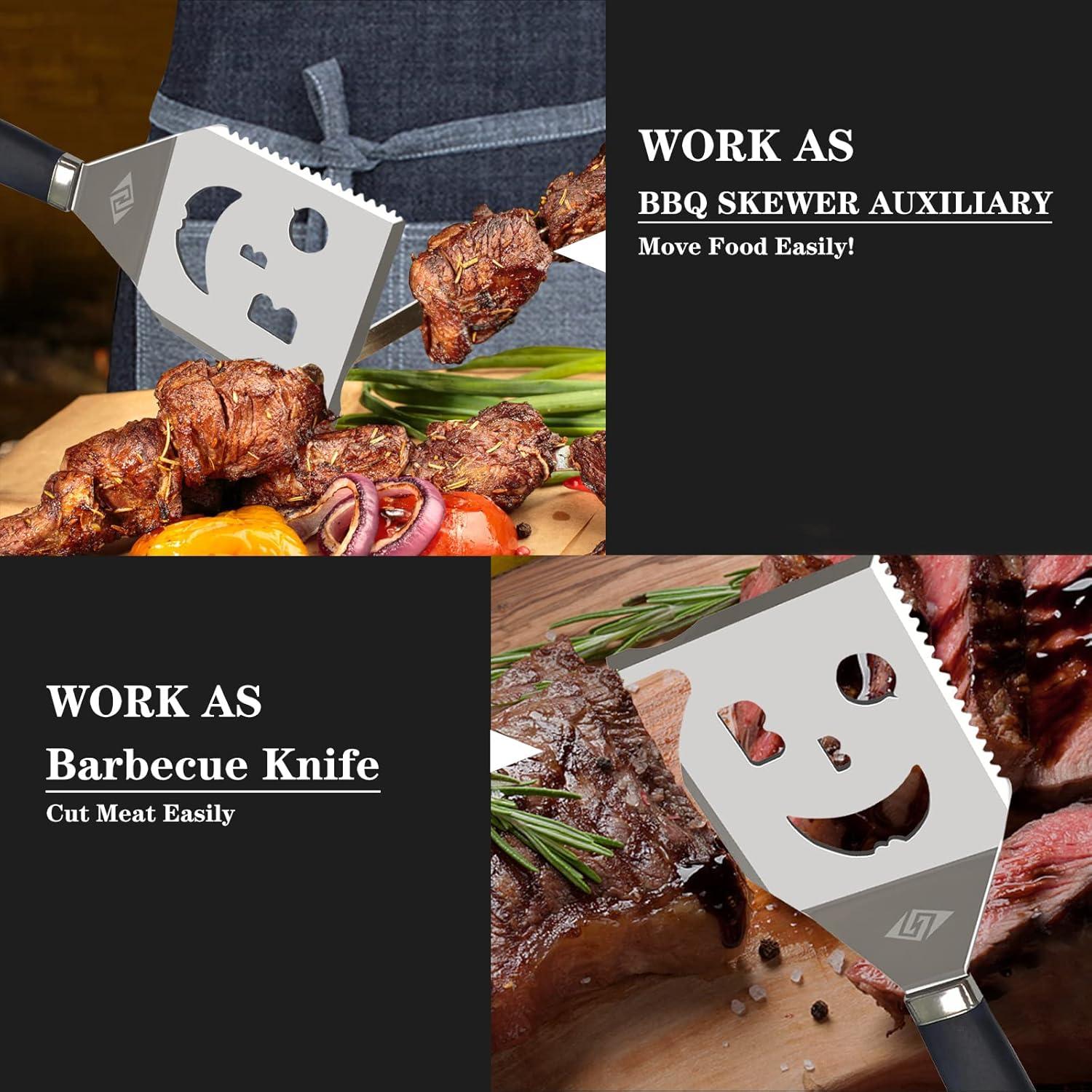 Grillspatel 7-in-1 Multifunktion Grillwerkzeug Box-Paket