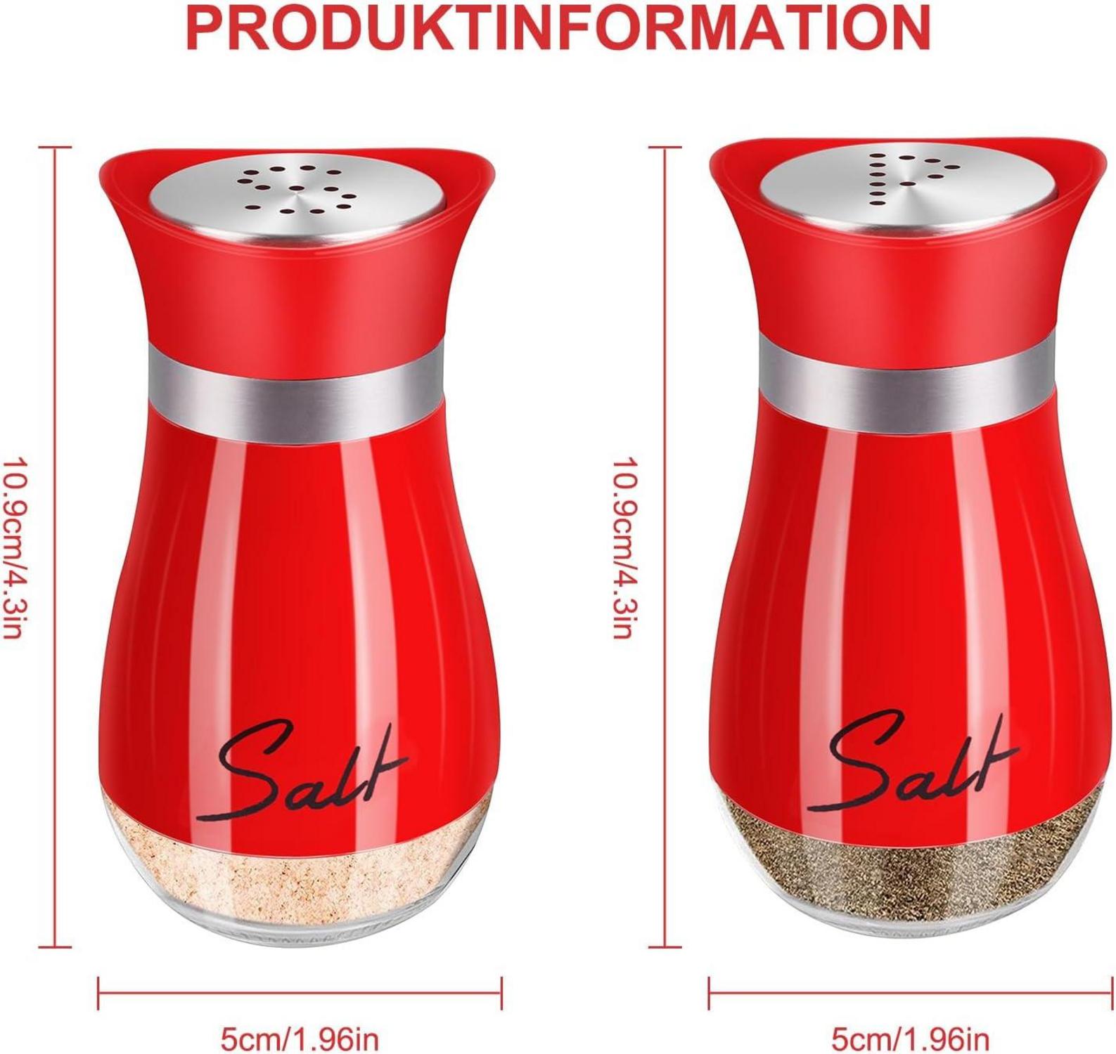 Salz und Pfefferstreuer Set Edelstahl Gewürzstreuer 2 Stück