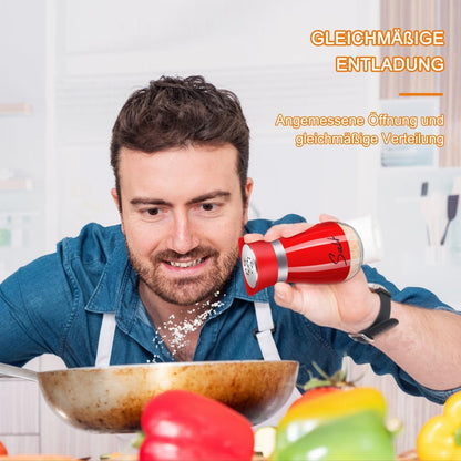 Salz und Pfefferstreuer Edelstahl 2er Set für Küche BBQ Camping