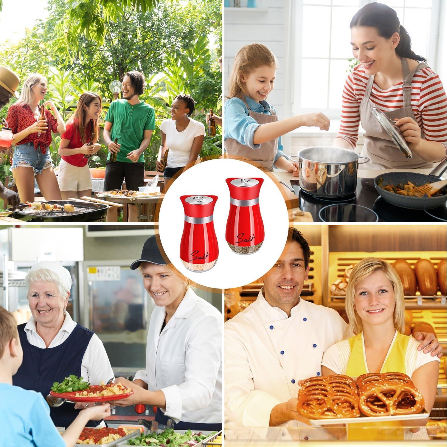 Salz Pfefferstreuer Edelstahl Streuer Gewürzstreuer Set mit Deckel