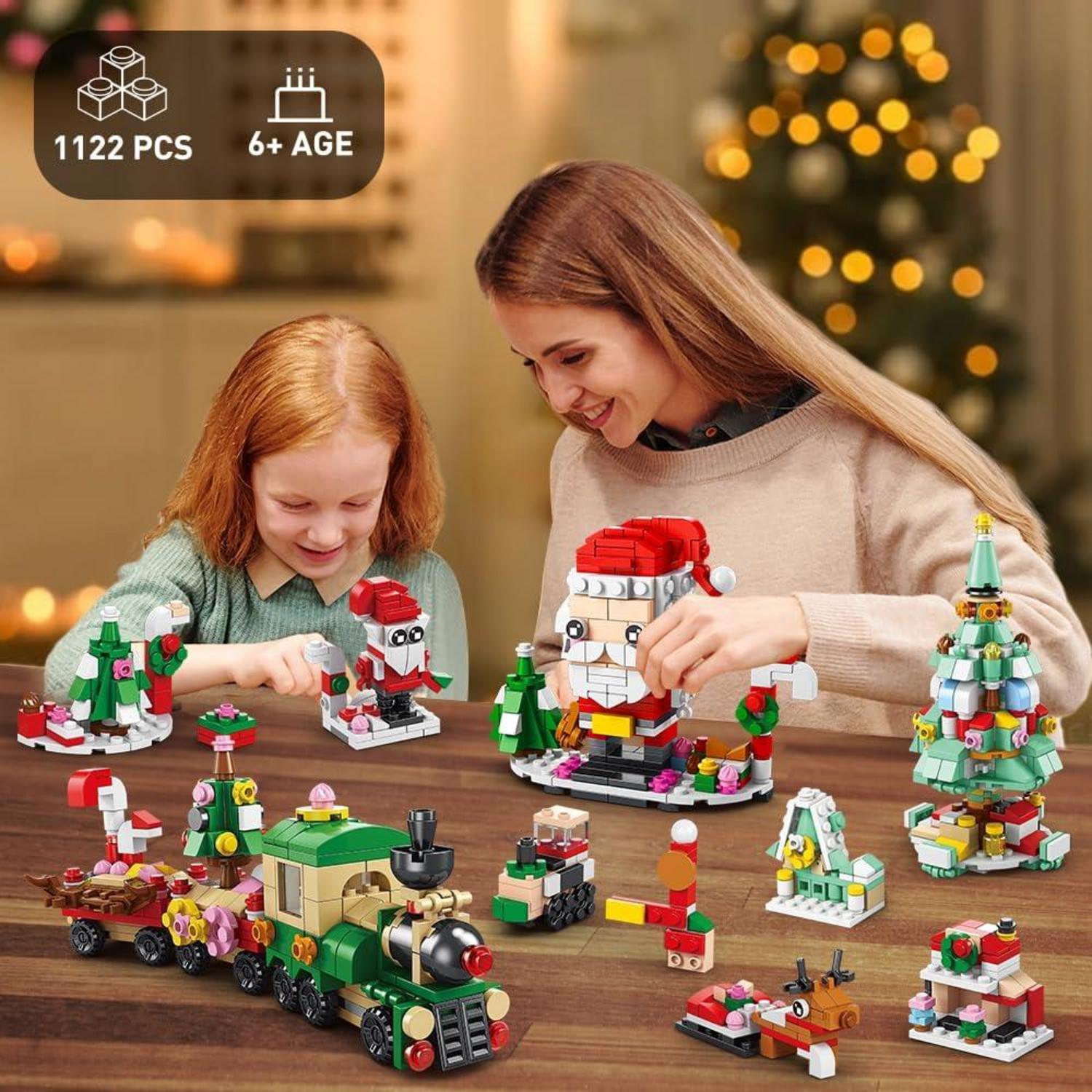Weihnachts-Adventskalender-Bausatz 2024, Countdown-Spielset mit 24 Überraschungen & Weihnachtsspielzeug