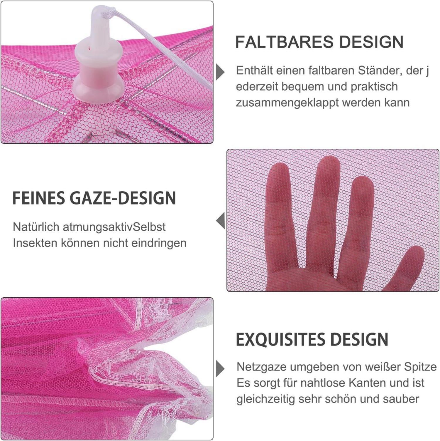 Fliegenhaube Set 6tlg. Faltbare Abdeckhauben für Lebensmittel