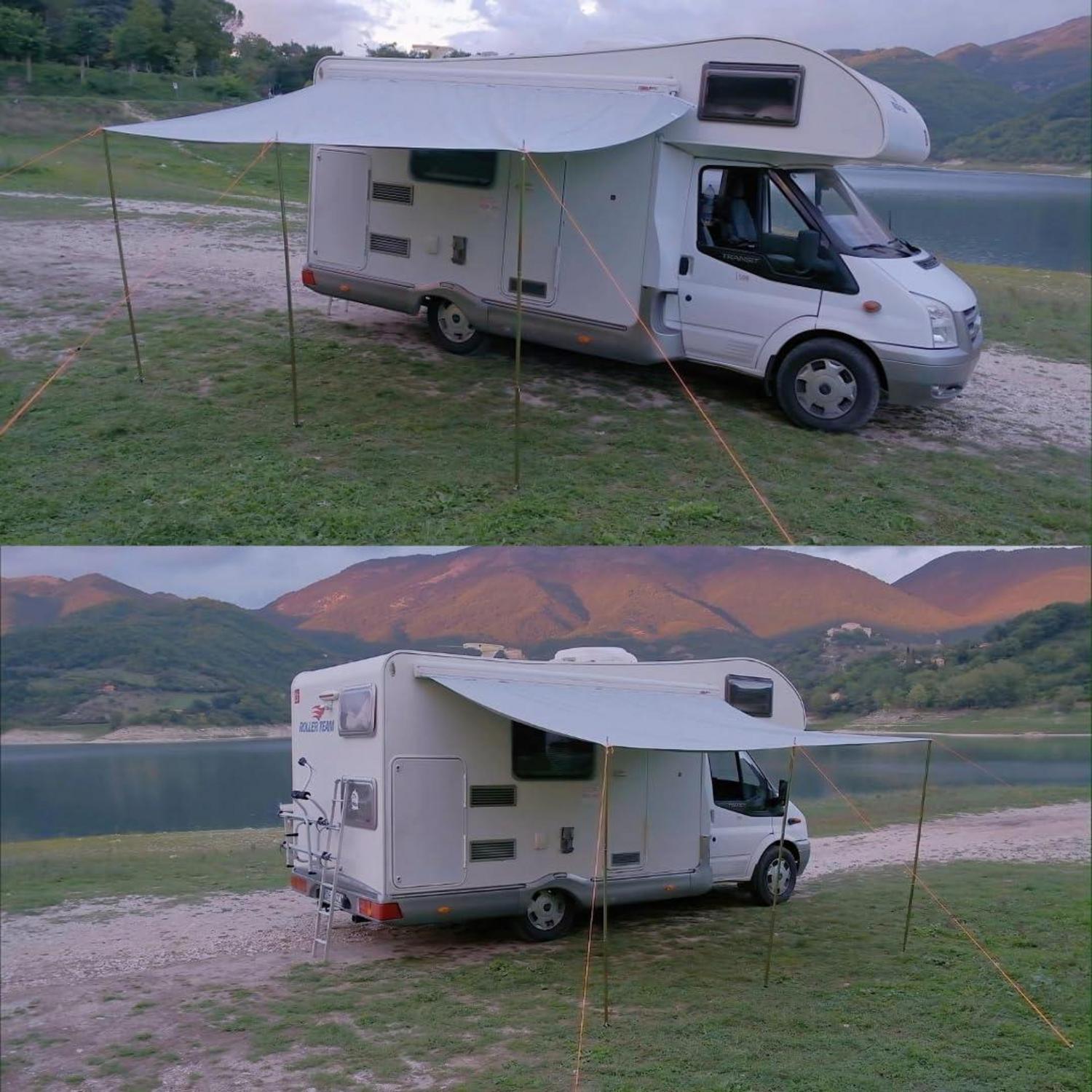 Wohnwagen Sonnensegel Caravan Tarp 3,6x2,4m UV 50+ wasserdicht 5000mm