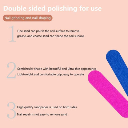 10er Set Professionelle Mini Doppelseitige Nagelfeilen für Maniküre, Zuhause & Reisen