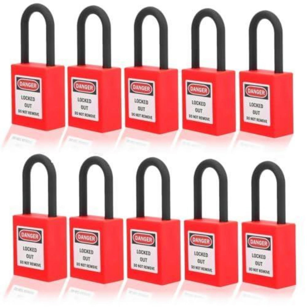 Lockout-Vorhängeschloss Set 10er-Pack – 38mm Sicherheitsschloss