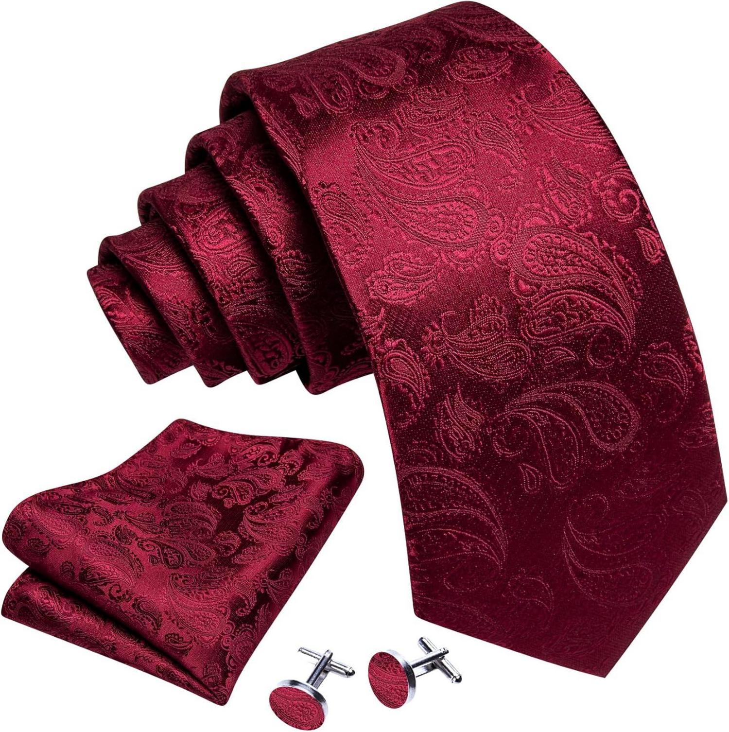 Seidenkrawatte Set Paisley Blume Hochzeit Party Männer