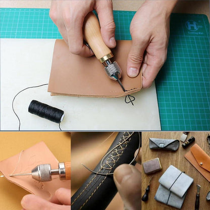 NICAVKIT Leder Nähset Handwerk Ledernähset 18tlg. mit