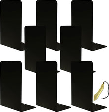 Metallische L-förmige Buchstützen für Bücherliebhaber, 4 Paare