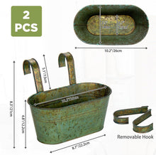 Hängende Blumentöpfe 2er Set 27,5cm Verzinkter Stahl