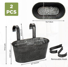 2er Set Hängende Blumentöpfe aus verzinktem Stahl 27,5cm