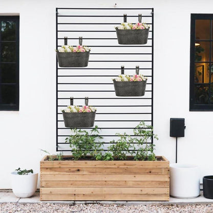 Hängende Blumentöpfe Set 27,5cm verzinkter Stahl Balkon