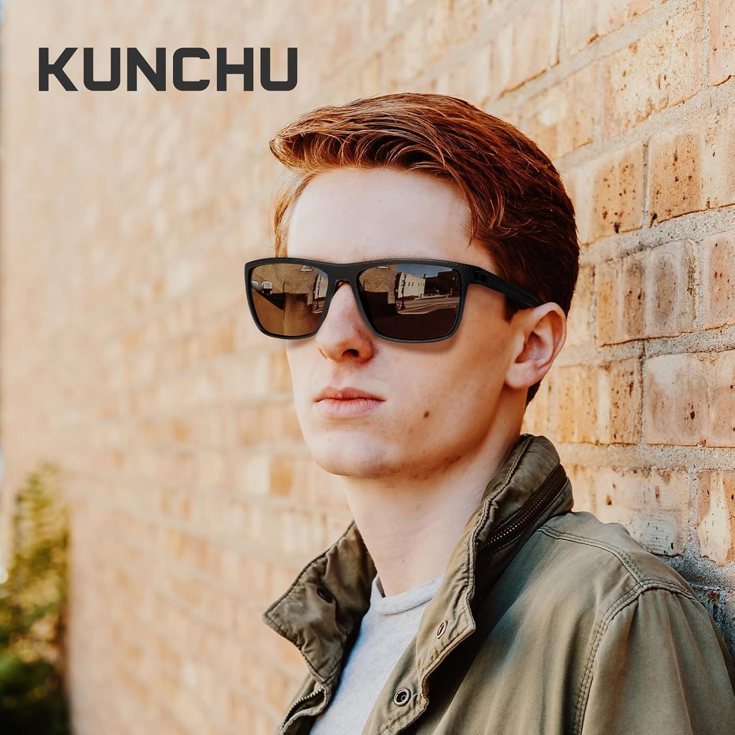 Polarisierte Sport Sonnenbrille Herren Damen UV400 Retro Vintage Schwarz