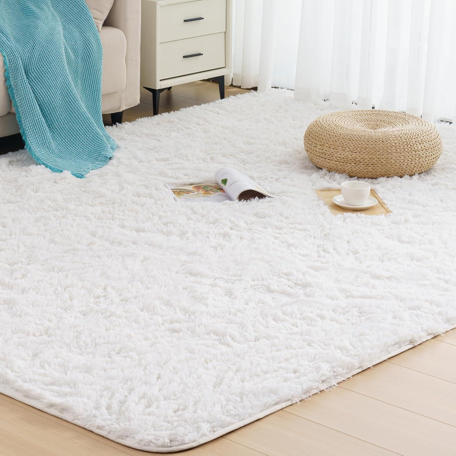 Hochflor Teppich Flauschiger Langflor Schlafzimmer Wohnzimmer Teppiche