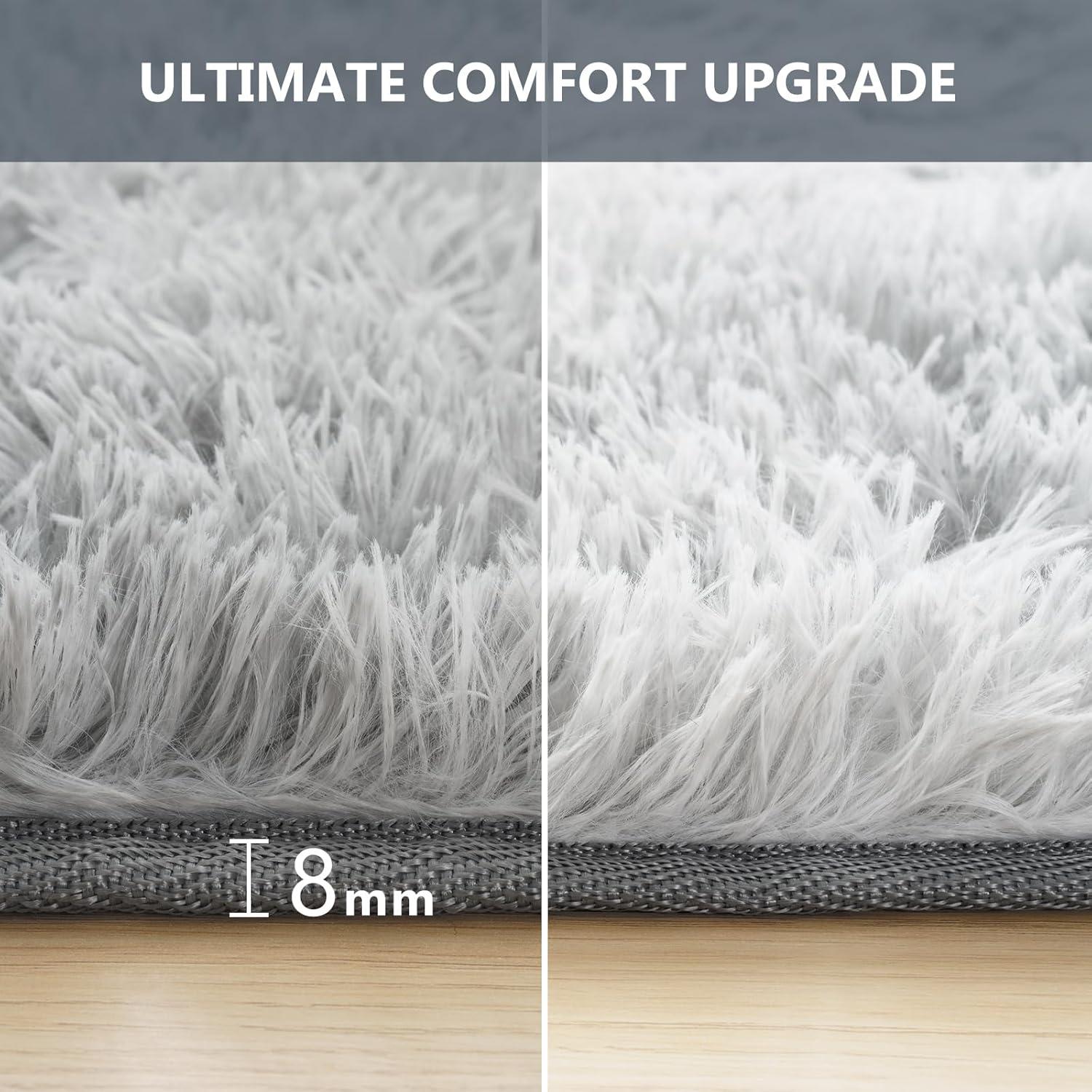 Hochflor Flauschiger Teppich für Wohnzimmer Schlafzimmer 200x290