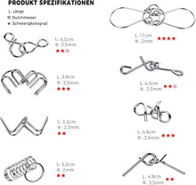 VIKY Metall Knobelspiele Set für Kinder und Erwachsene, IQ