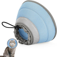 Op-Schutzkragen für Katzen | Weicher Halskrause Katze Blau S