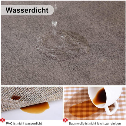 Abwaschbare Tischsets 6er Set Dunkelbraun in Lederoptik