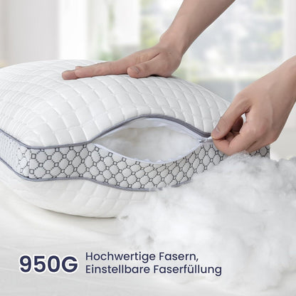 BedStory 40x80 Kopfkissen Set Verstellbare Faserfüllung