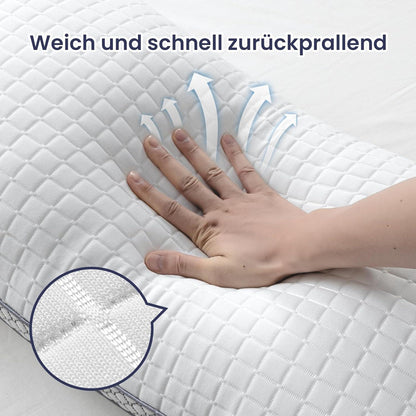BedStory Verstellbares Kopfkissen 40x80 2er Set Mikrofaser OEKO-TEX Standard 100